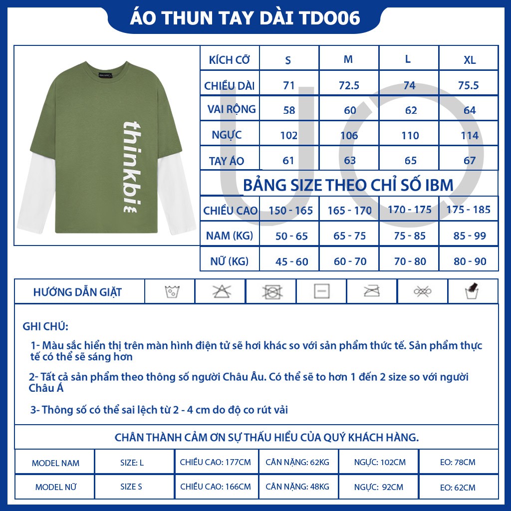 Áo Thun Tay Dài Nam Nữ Form Rộng GODO OUTFITS  In Thinkbi TDO06 Unisex Cặp Đôi Hàn Quốc Outfit Big Size 100% Cotton Đẹp | BigBuy360 - bigbuy360.vn