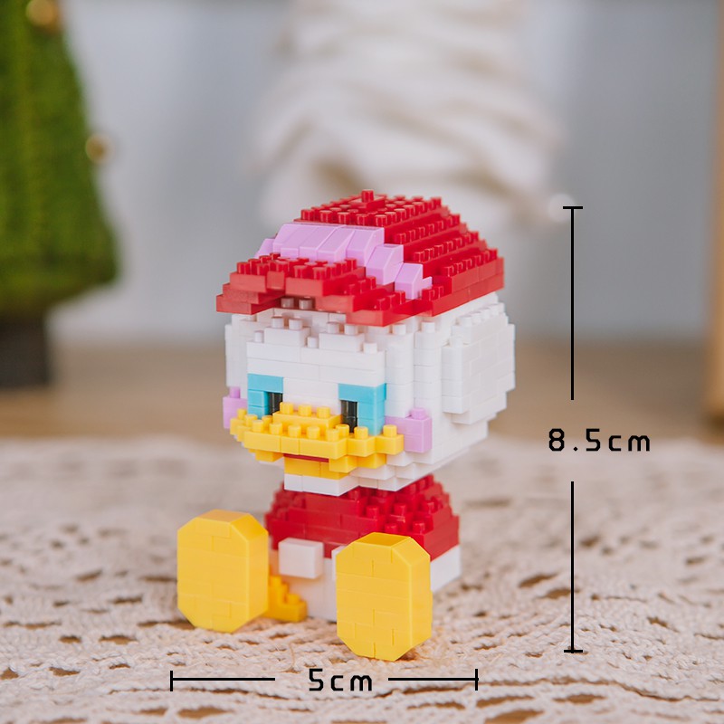 (size 10cm) Lego 3D lắp ráp mô hình nhân vật hoạt hình vịt donald disney dễ thương, quà tặng sinh nhật bạn trai gái