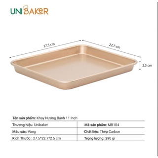 Khay nướng 11inch 27.5x22cm Unibaker