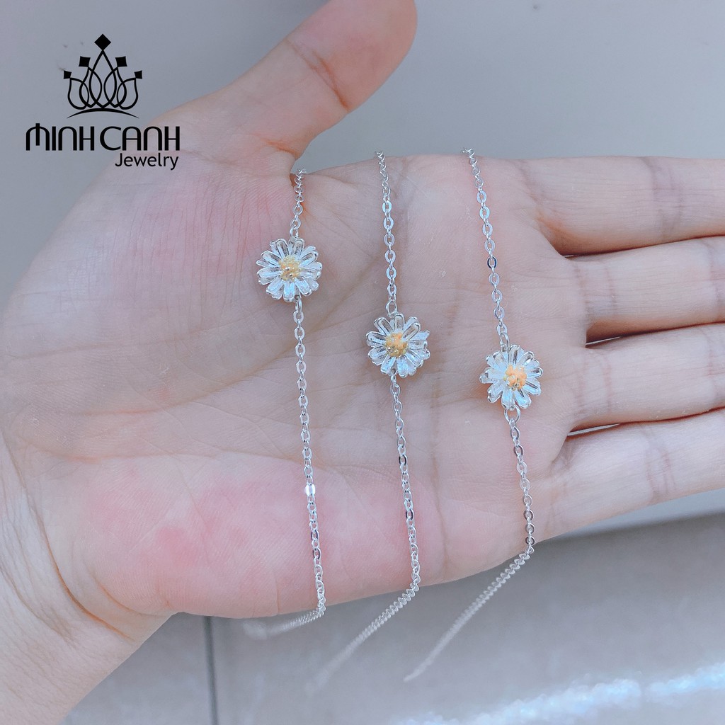 Lắc Chân Hoa Cúc Họa Mi Bạc Ta - Minh Canh Jewelry