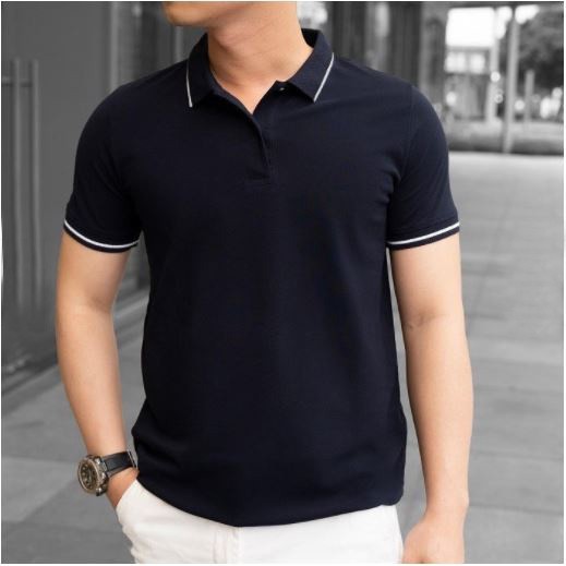 Áo polo nam thời trang The1987 chất liệu vải cá sấu poly cổ bẻ bo viền trẻ trung from chuẩn mặc tôn dáng