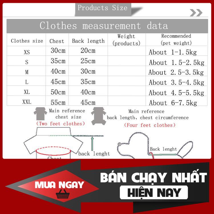 Áo thú cưng thu đông họa tiết hoạt hình xinh xắn