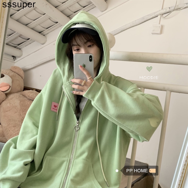 Áo khoác cardigan có mũ thêu hình xinh xắn cho nữ