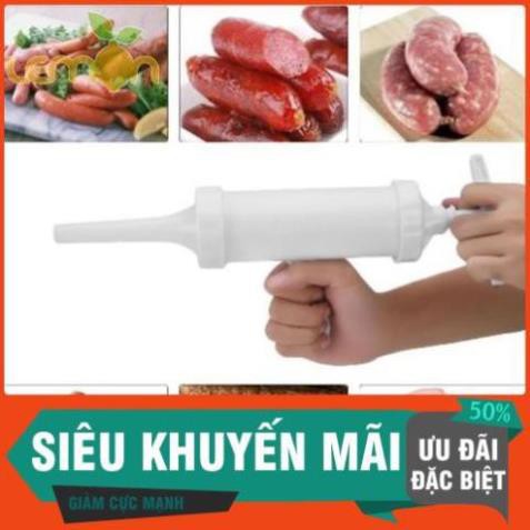 Dụng cụ nhồi xúc xích bằng tay, Dụng cụ nhồi lòng lợn, lạp xưởng, làm xúc xích tại nhà có 2 đầu phễu tiện lợi