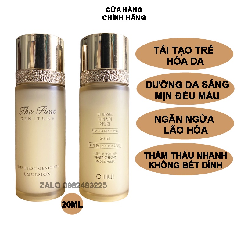 Lọ sữa dưỡng tái sinh OHUI THE FIRST giúp trẻ hóa toàn diện làn da, làm sáng da và nâng cơ hiệu quả