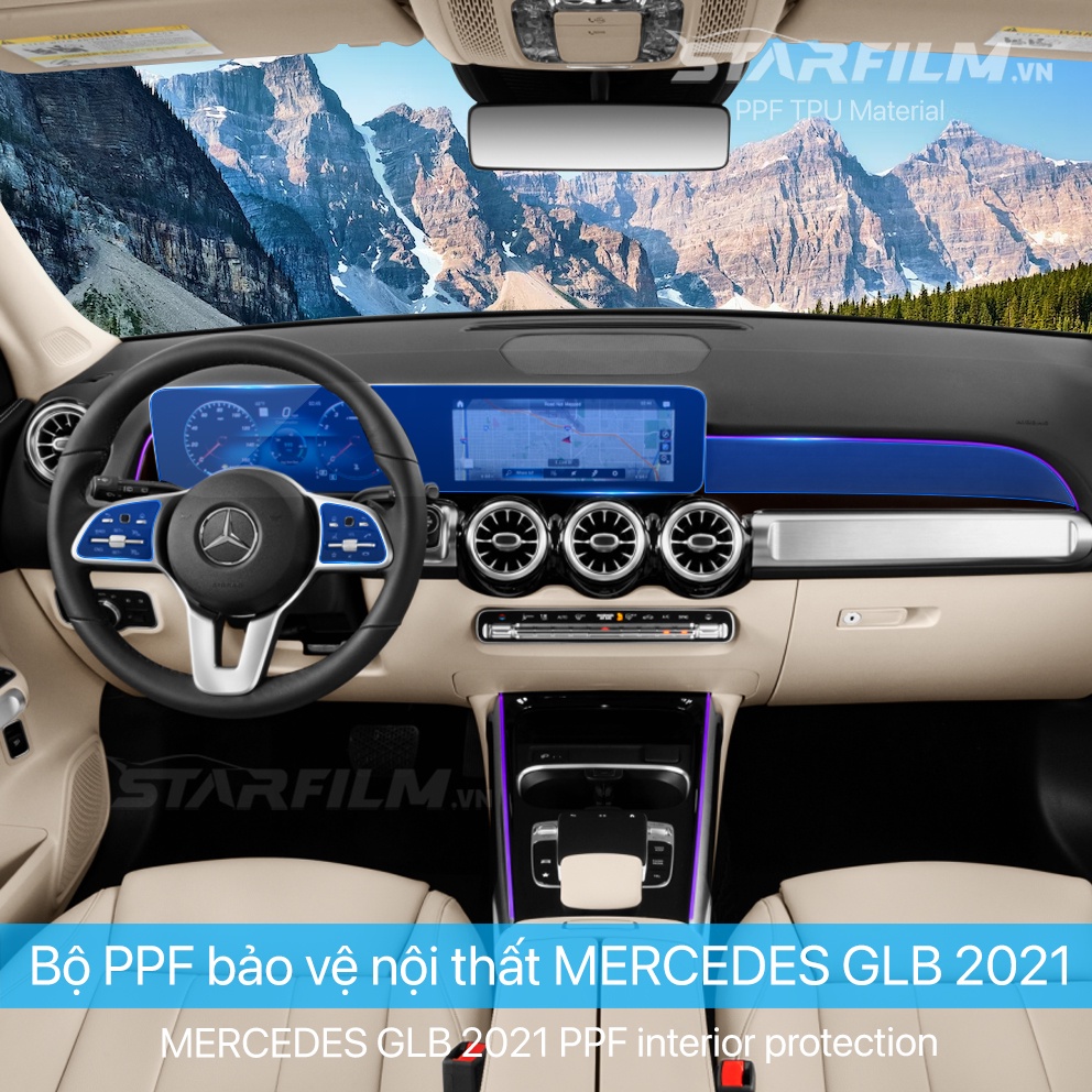 Mercedes Benz GLB 200 2021 PPF TPU chống xước tự hồi phục STARFILM