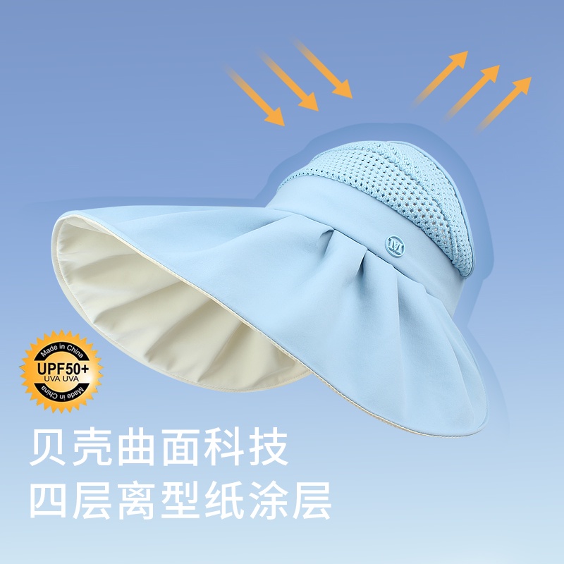 Mũ vành rộng hở chóp chống tia cực tím thời trang mùa hè cho nữ