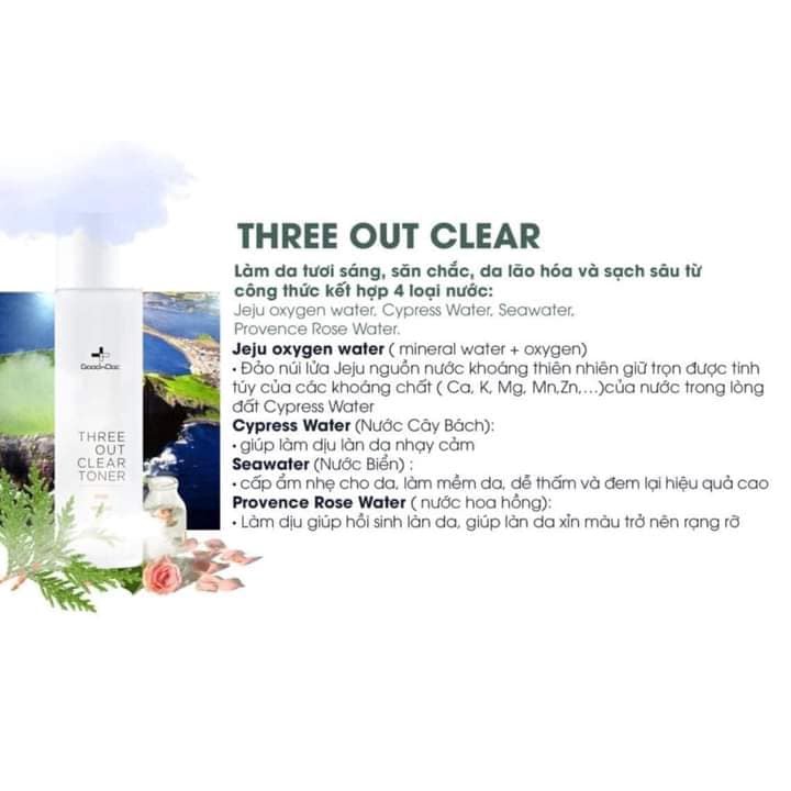 Nước Cân Bằng Da Goodndoc Three Out Clear Toner - 150ml