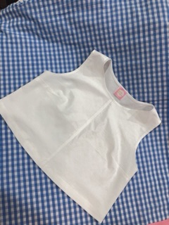 Croptop linen trắng sát nách