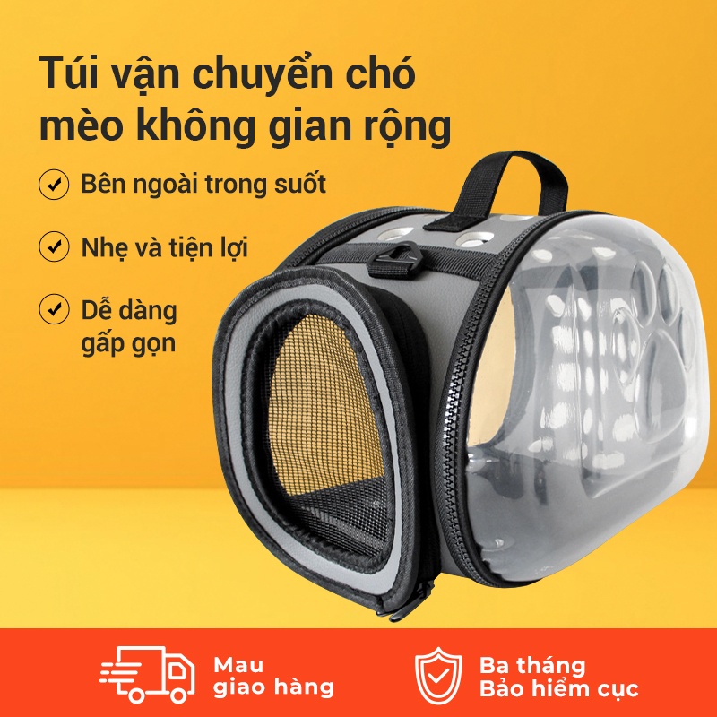 Túi vận chuyển trong suốt cao cấp dành cho chó mèo