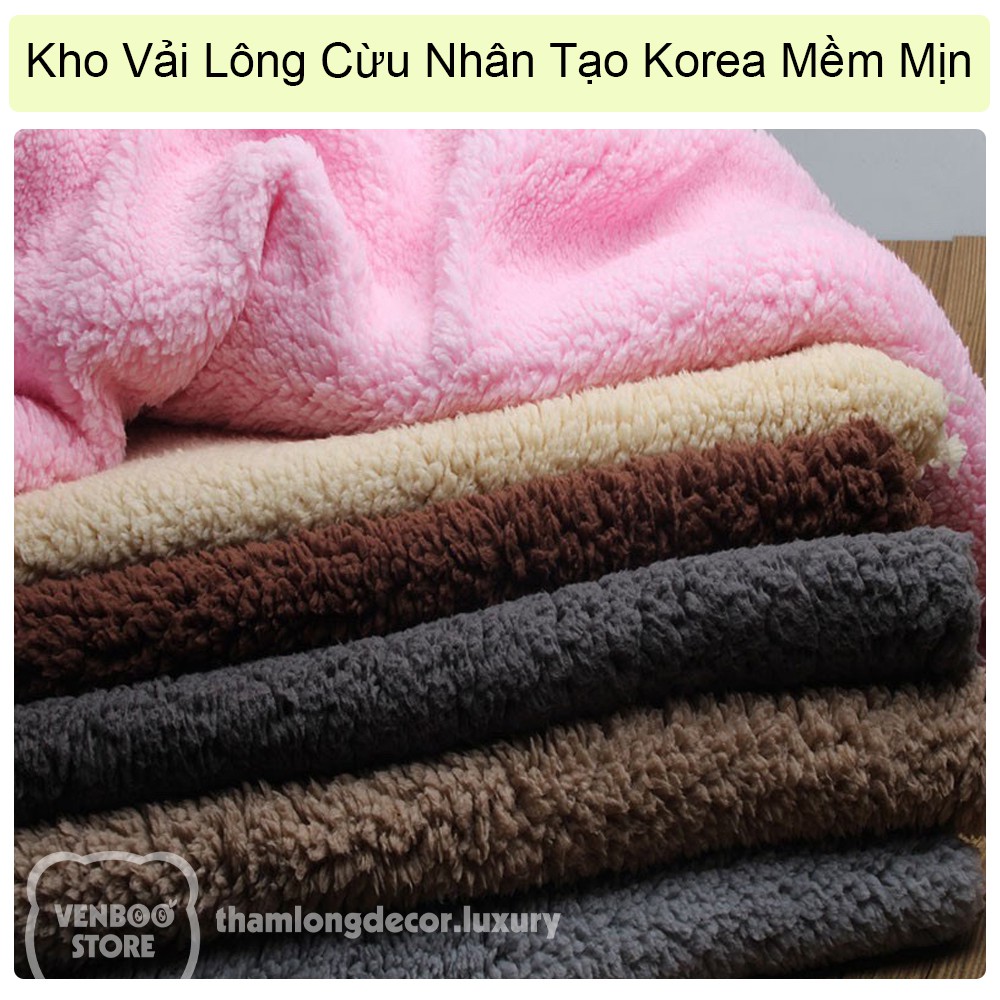 🐑 1m x 1m5 Kho vải lông cừu giá rẻ mềm mịn