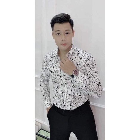 Áo Sơ Mi Nam Dài Tay ALLENSTORE Cao Cấp, Chất Lụa Chống Nhăn, Mát Mẻ, Tạo Sự Thoải Mái, Phong Cách Hàn Quốc, AL13