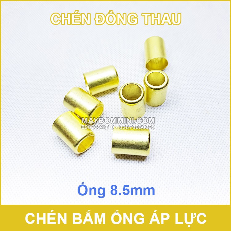 Bộ 20 Chén Bấm Ống Áp Lực Cao 8.5mm - Đồng Thau