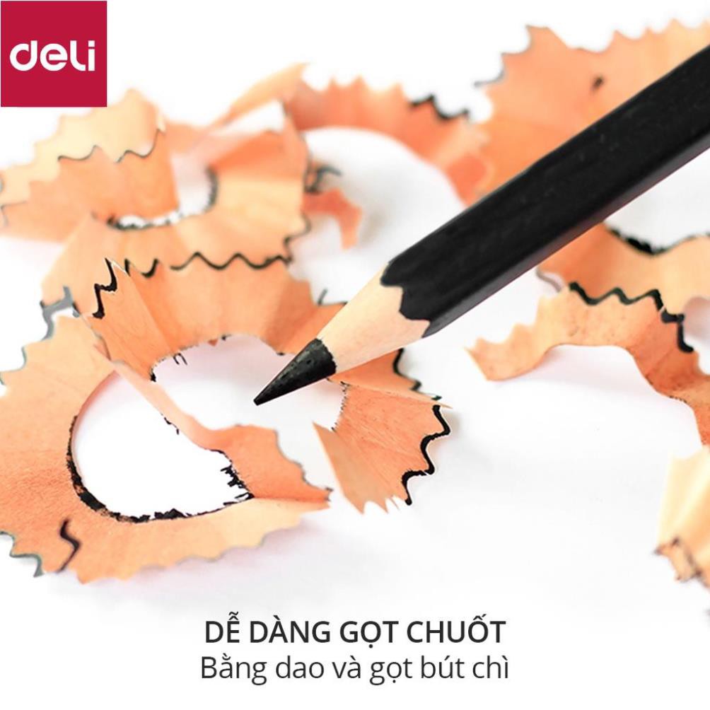 Bút chì 2B - 6B Deli - 12 cây/hộp - 7084 / 6836 / 6846 / 6848 [Deli]