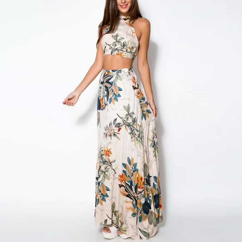 Đầm Maxi Nữ In Họa Tiết Hoa