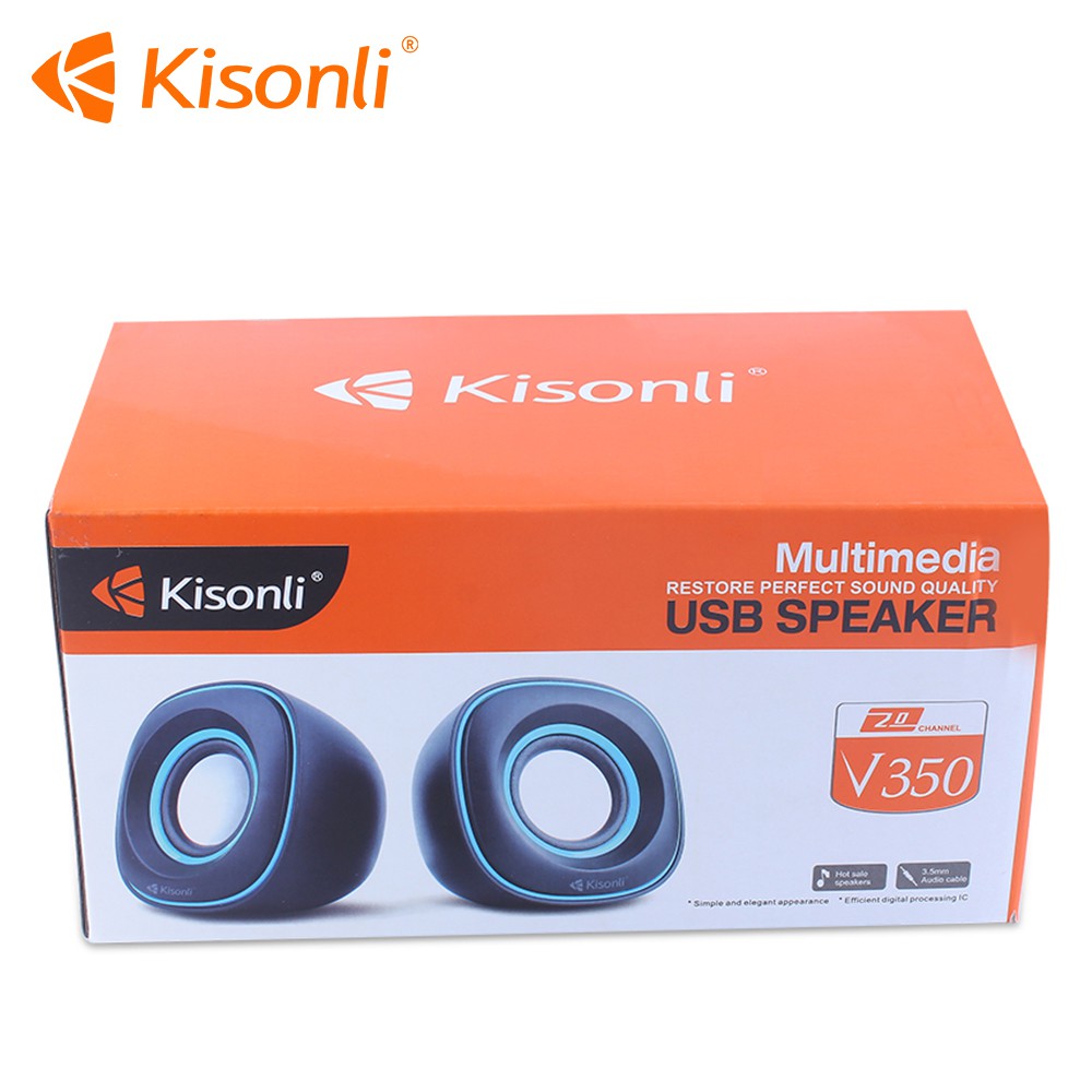 Loa vi tính 2.0 Kisonli V360/ V350. Hàng Chính Hãng, Full Box - Bảo Hành 12 Tháng