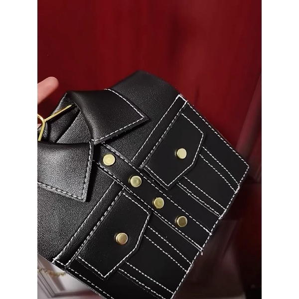 Túi Xách Nữ - Túi Vuông Hộp Mini Đeo Chéo, Hàng Thiết Kế Áo Sơ Mi Độc lạ, Thời trang, Cá Tính Kèm Dây Xích Đeo