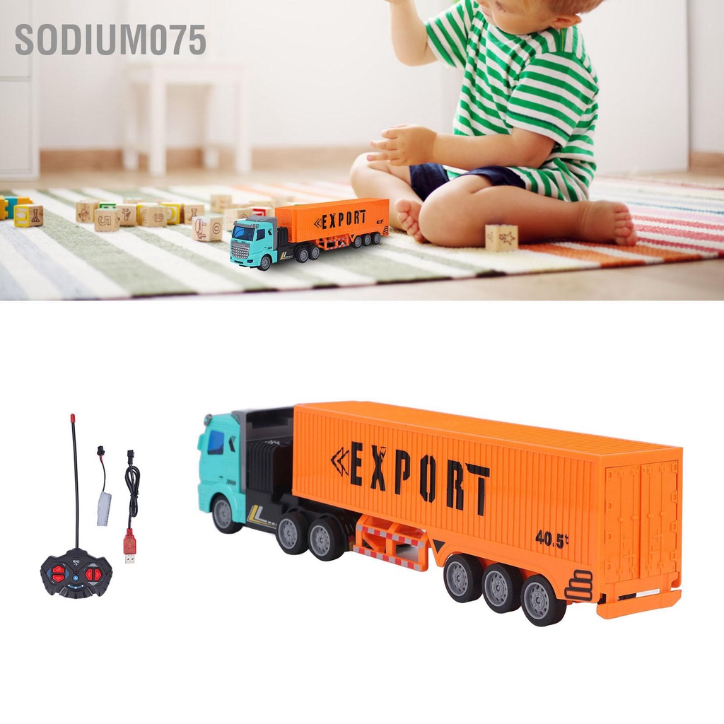 Có thể bán buôn Xe Container Đồ Chơi Điều Khiển Từ Xa Tỉ Lệ 1: 48 Cho Trẻ Em sodium075 Hàng giao ngay