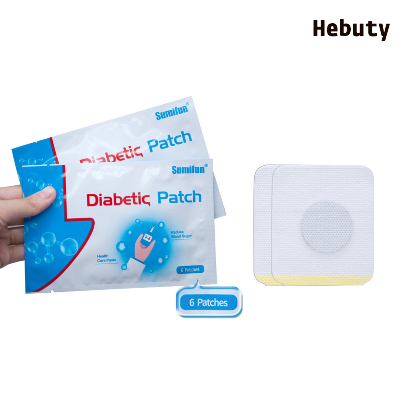 [Home & Living]6 Pcs/1Bag Diabetes Plasters Natural Herbs Diabetic Plaster Diabetes Sticker