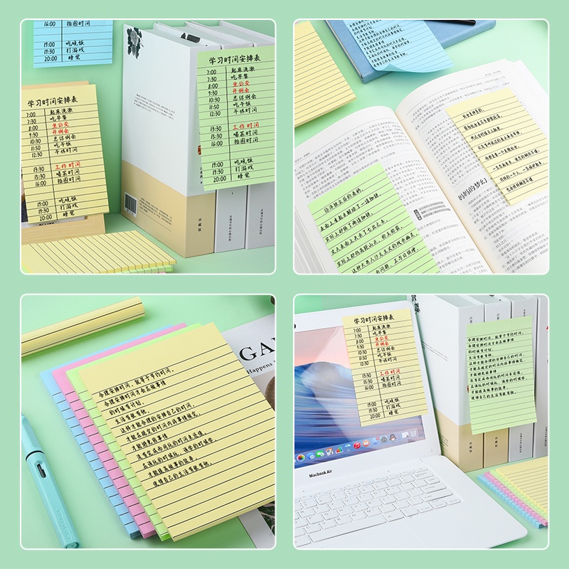 Set 200 Giấy Ghi Chú 4 Màu Tiện Lợi Cho Học Sinh/Văn Phòng