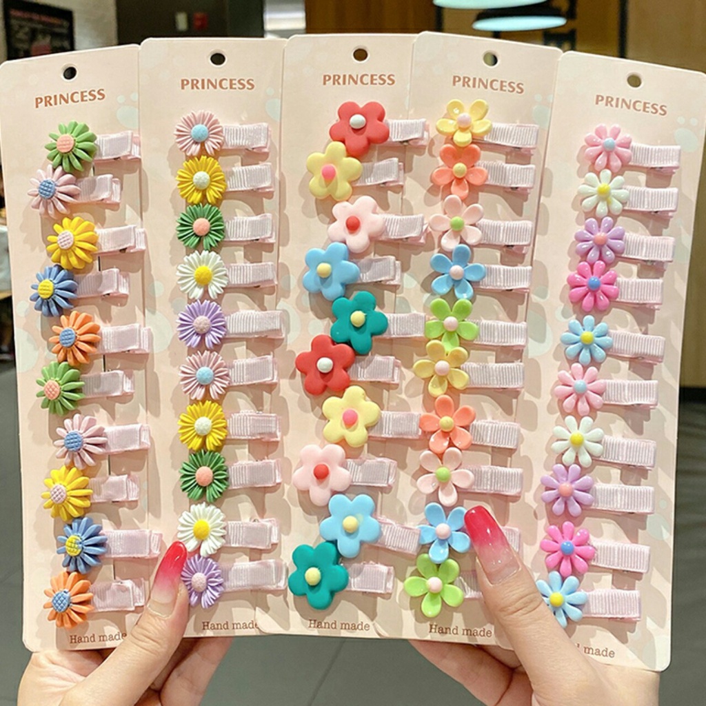 Set 10 Kẹp Tóc Kiểu Dáng Hoạt Hình Cho Bé Siêu Cute
