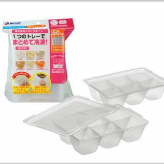 [Sỉ_lẻ] Bộ 2 khay chia thức ăn dặm Richell có nắp đậy