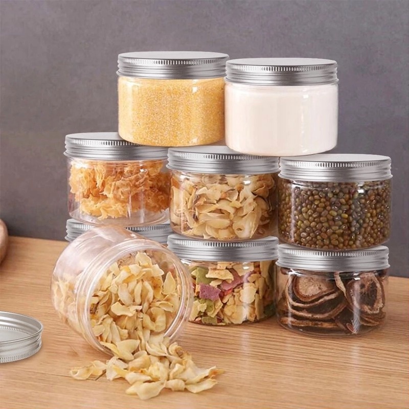 Hộp tròn bằng nhựa nắp nhôm trong suốt dùng để đựng thực phẩm