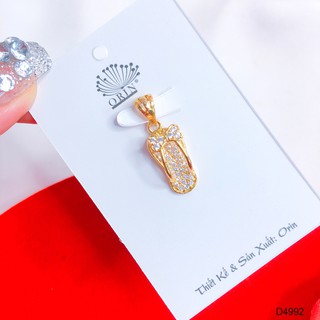 Mặt dây chuyền nữ hình chiếc dép cài nơ đính đá thiết kế cao cấp Orin D4992