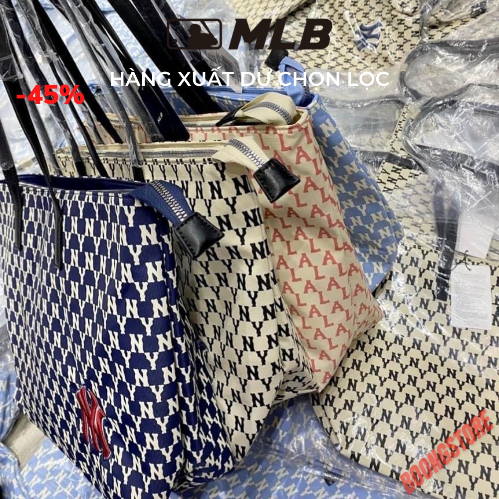 Túi Tote in họa tiết  MLB New York  Yankees Large Big Tote Bag full Tem Tag Authentic