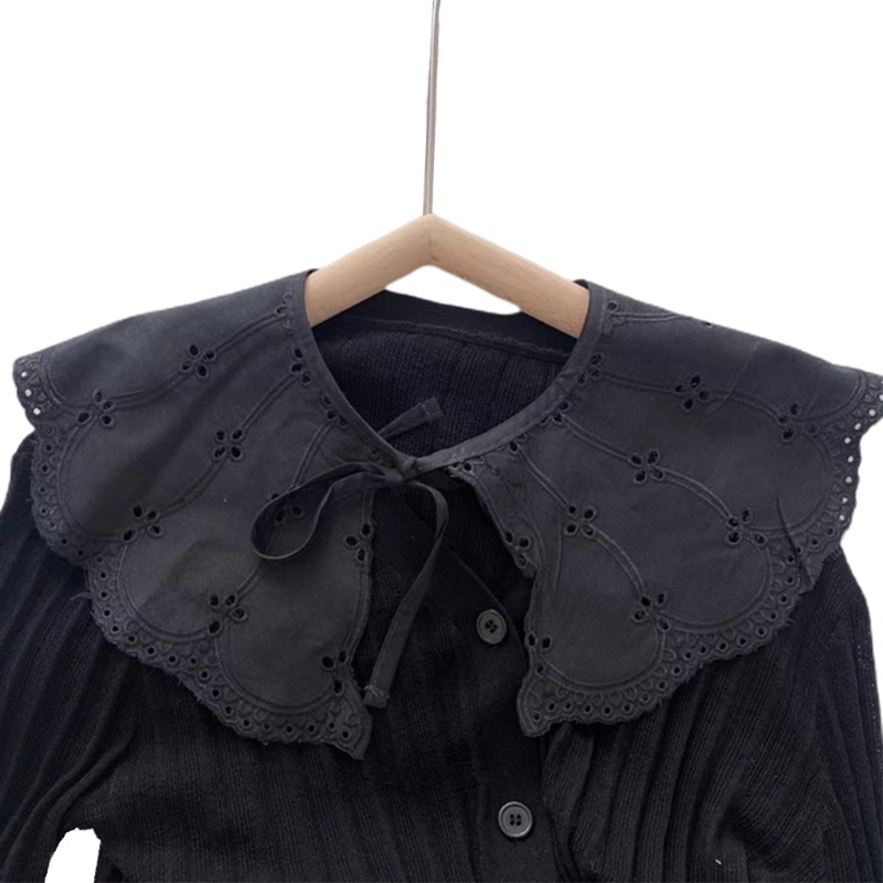 Cổ Áo Sơ Mi Giả Phối Ren Hoa Xinh Xắn Thời Trang