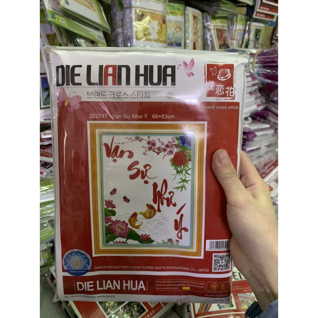 Tranh thêu chữ thập Vạn Sự Như Ý 222747 (66x83) chưa thêu
