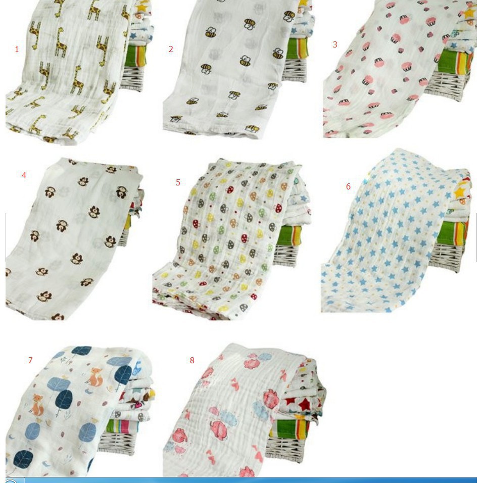 Khăn quấn em bé hình hoạt hình