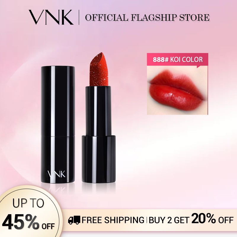 VNK Round Tube Matte Lipstick Long-Lasting Lip Stick (Black Tube)