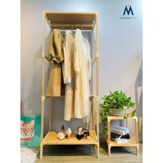 phụ kiện Kệ, tủ treo quần áo, phụ kiện tủ vải khung gỗ- lắp ráp theo yêu cầu- minhlongwood