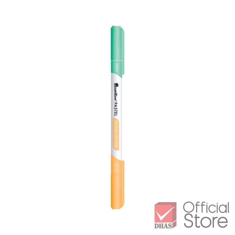 Bút đánh dấu highlight dạ quang mỗi chiếc 2 màu pastel siêu sáng QH790 Quantum