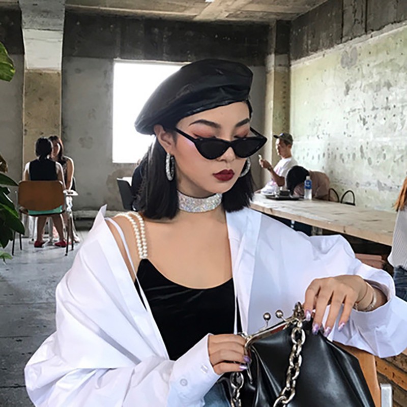 Kính râm mắt mèo thời trang kính mát nữ