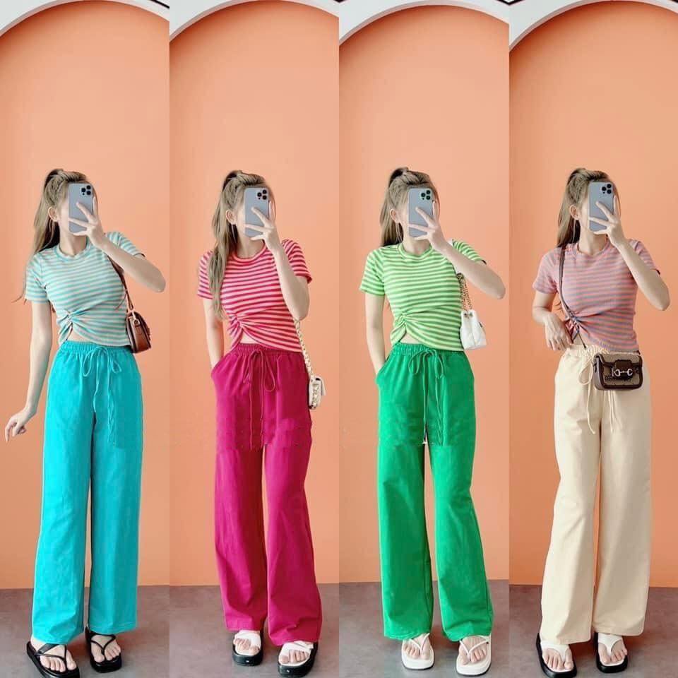Đồ bộ rút áo thun gân quần dài