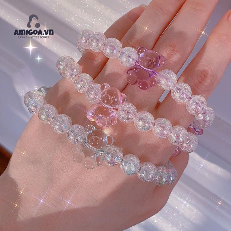 ✨✨Dây buộc tóc trang trí họa tiết gấu đáng yêu nữ tính