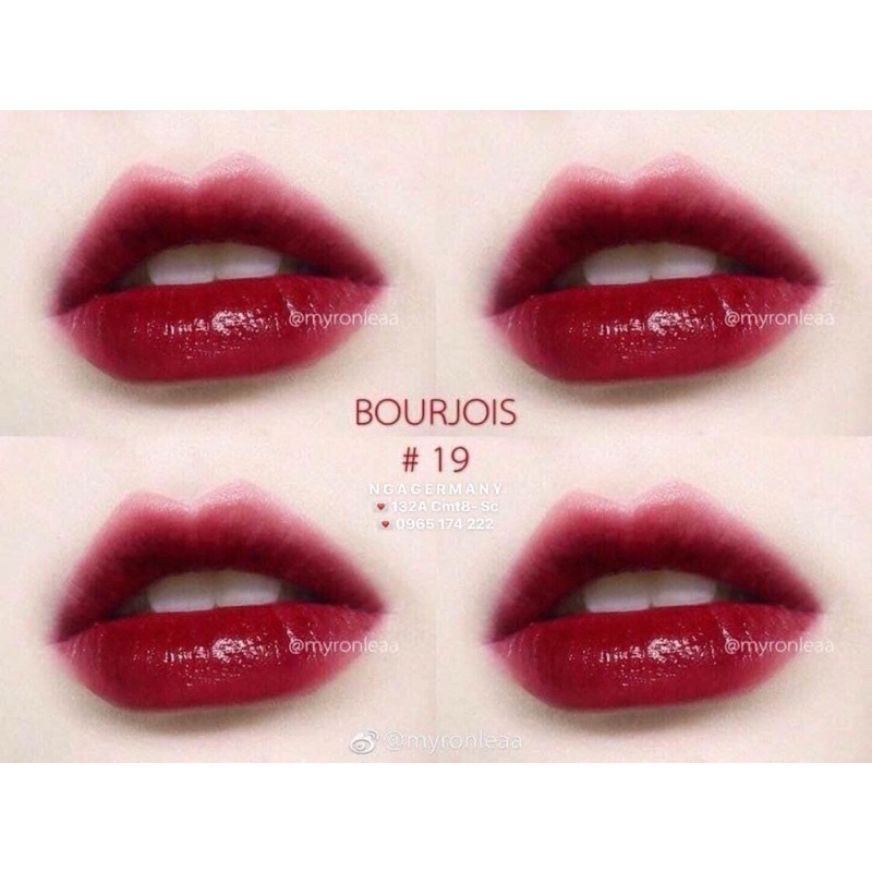 Son Bourjois velvet 19 BJ velvet đỏ mận