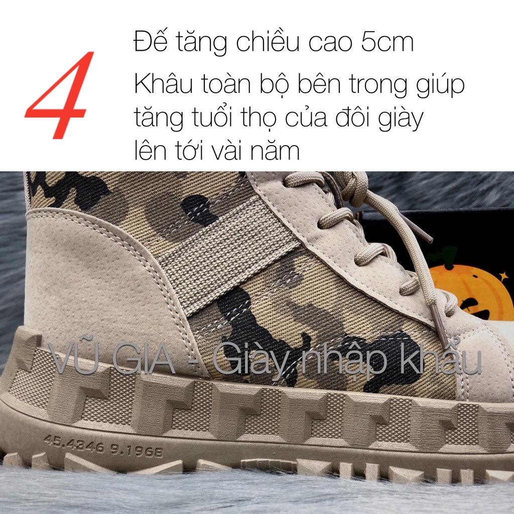 Giày Martin cổ cao nhập khẩu chính hãng VŨ GIA Chiến Binh P50