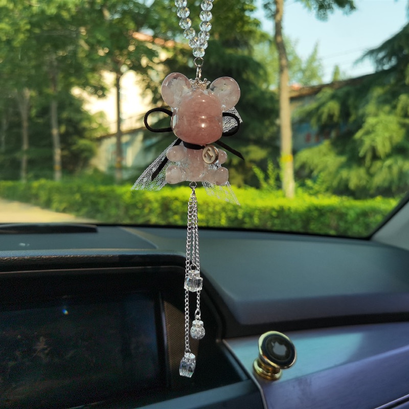 Dây Treo Trang Trí Nội Thất Xe Hơi Mặt Hình Gấu Hoạt Họa Dễ Thương