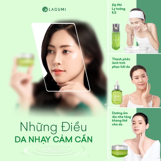 Bộ đôi sản phẩm Sữa rửa mặt và Serum Lagumi an toàn &amp; lành tính cho mẹ bầu và sau sinh