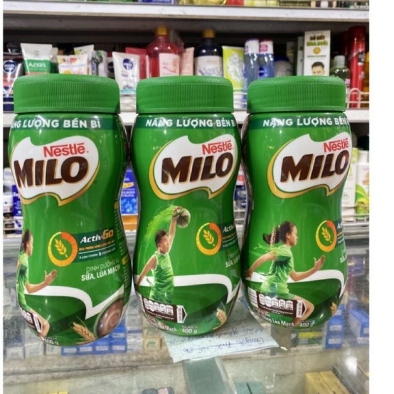 sữa bột pha nestle milo hộp nhựa 400g