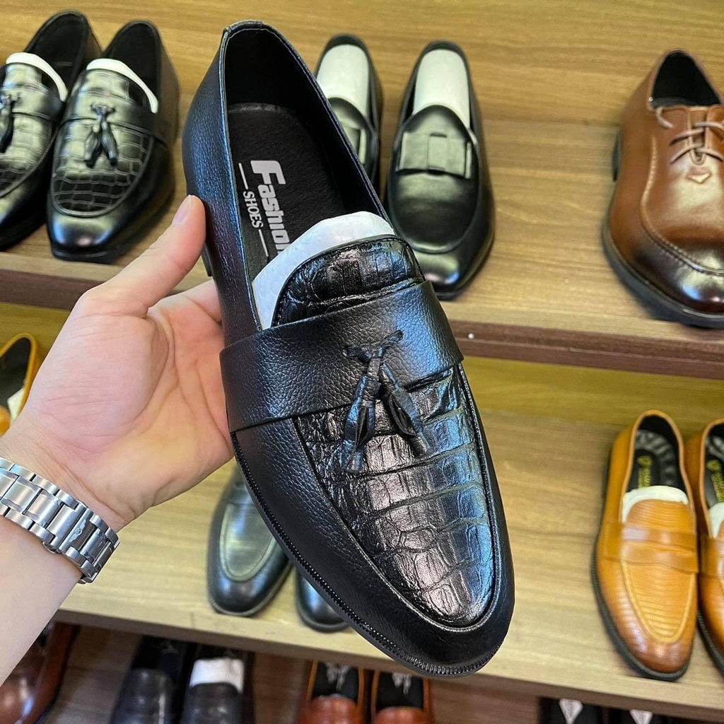 Giày Da nam cực chất xả kho giá gốc mã - giày lười nam -mã X091