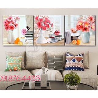 Bộ 3 tranh canvas tĩnh vật kích thước 40*40