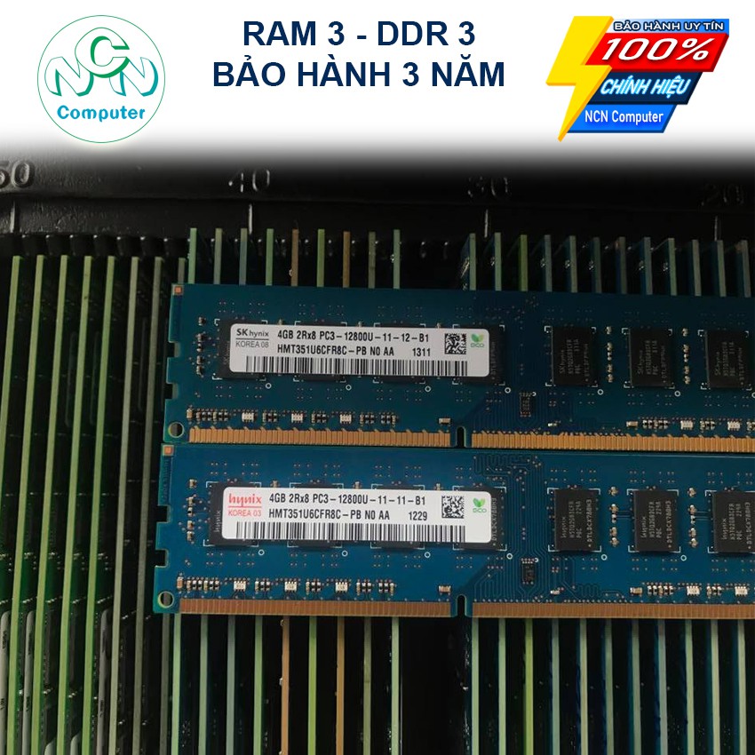 Ram PC DDR3 8GB ⚡ New ⚡ samsung, Hynix Bus 1333 1600 4GB 8GB Bảo Hành 36T