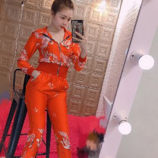 SET LỤA THỂ THAO IN HÌNH HẠC CAO CẤP(HÌNH THẬT SP)