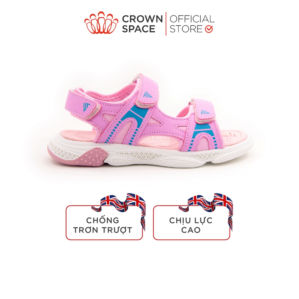 [Mã BMBAU50 giảm 7% đơn 99K] Sandal Đi Học Bé Gái Cao Cấp Crown Space CRUK541 Siêu Êm Chống Hôi Chân Size 25-35