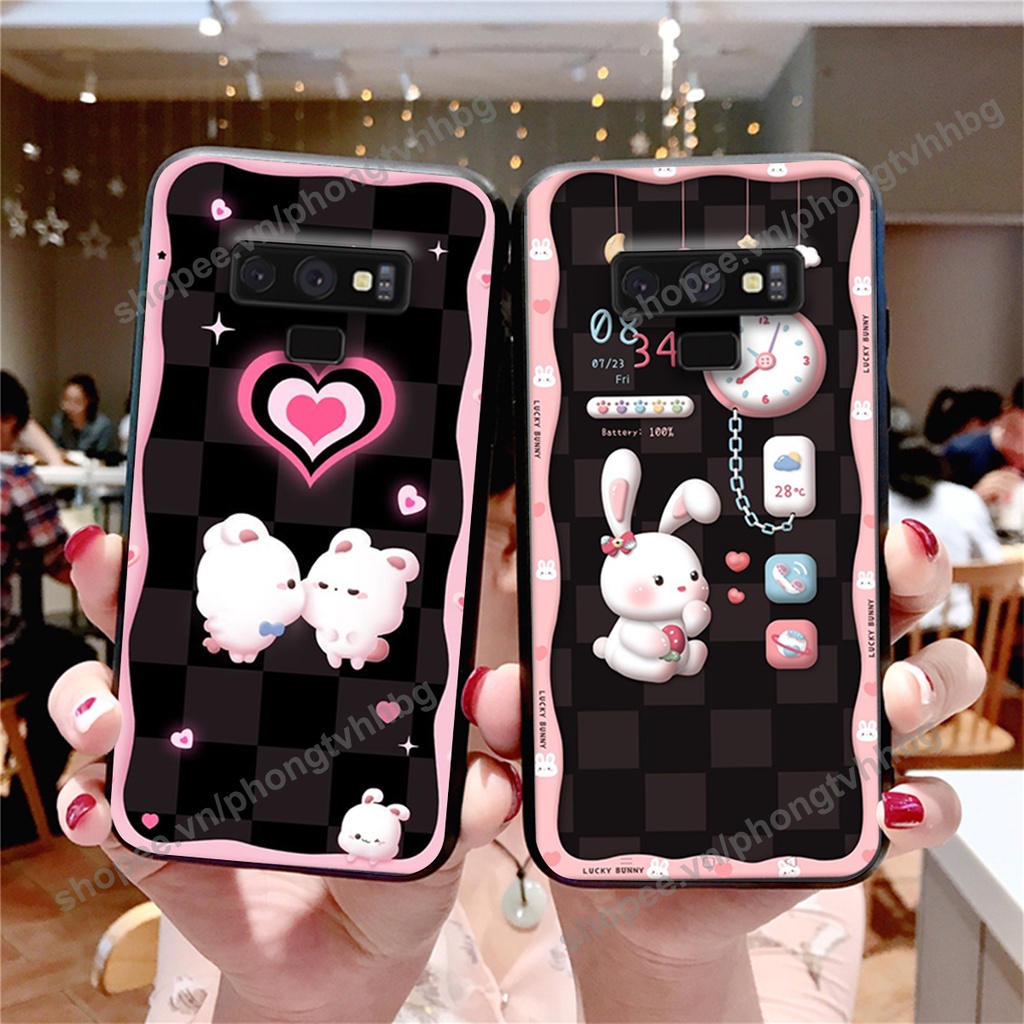 Ốp lưng Samsung Note 8 / Samsung Note 9 gấu,thỏ trắng , đồng hồ dễ thương cute cực đẹp