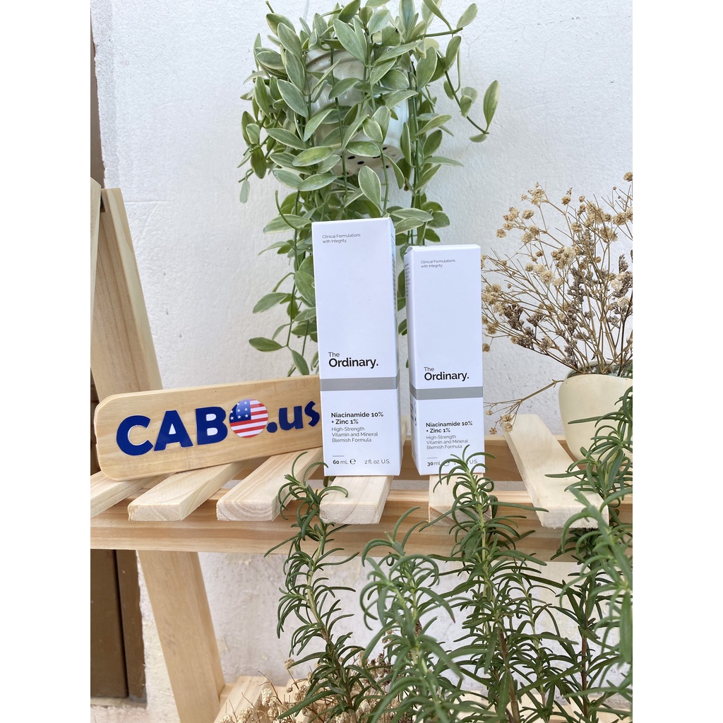 Tinh Chất Serum Niacinamide 10% + Zinc 1% The Ordinary CABOUS121 Cân Bằng Bã Nhờn Sáng Da Thu Nhỏ Lỗ Chân Lông
